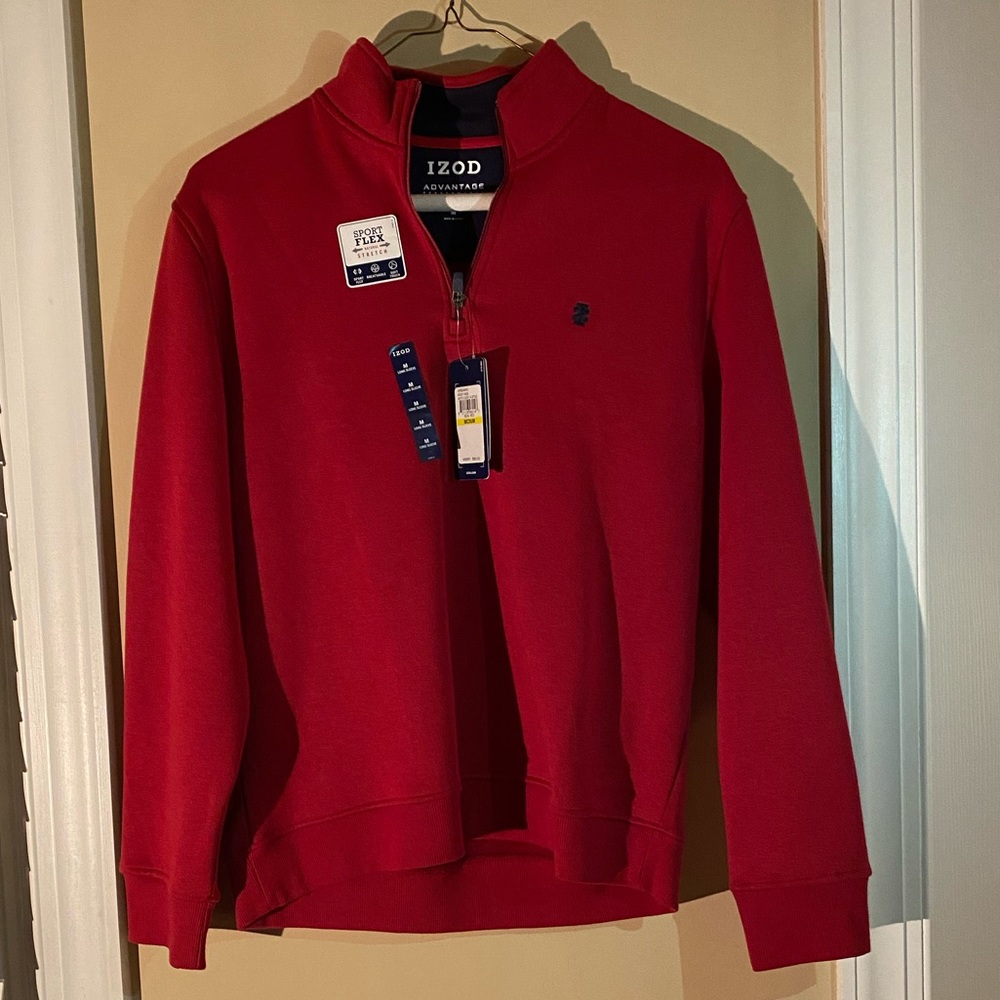 NWT - IZOD Mens quarter zip sweater